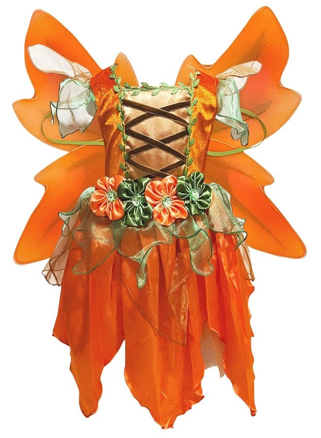 Petitebella Fairy Costume Dress 1-10y (Orange, 8-10 Years) - Image 1